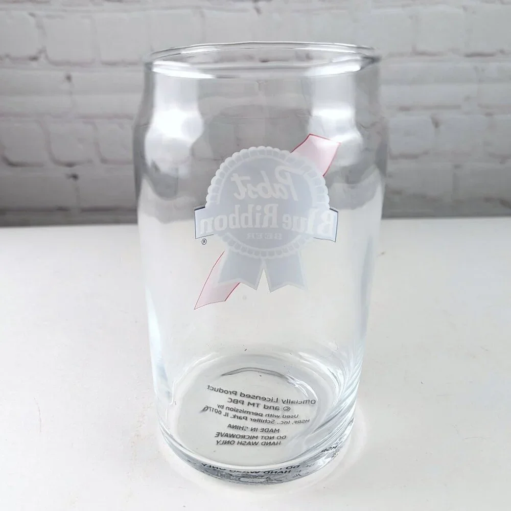 Pabst Blue Ribbon Beer Can-Shaped Drinking Glass - Picture 6 of 7
